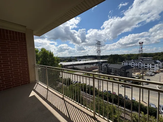 a view of city from a balcony