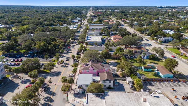 an aerial view of multiple house