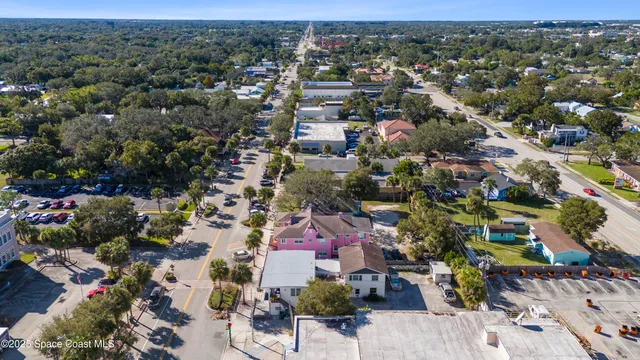 an aerial view of multiple house