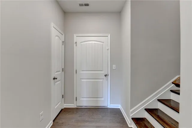 a view of an entryway with staircase