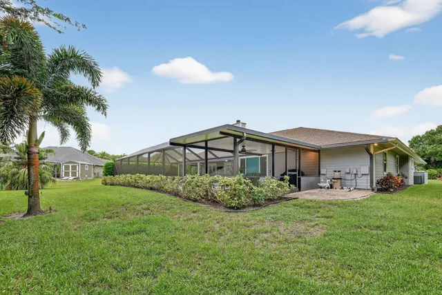 a view of backyard of house