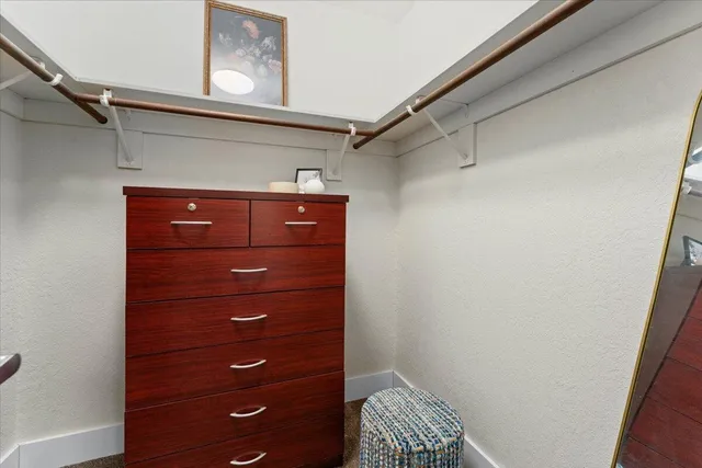 a view of a walk in closet