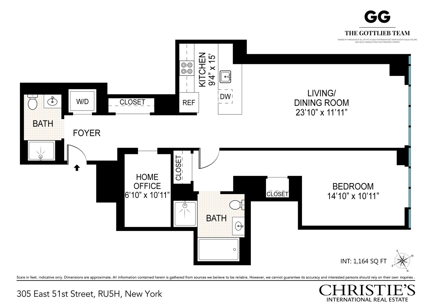 305 East 51st Street, Unit RU5H Manhattan, NY 10022 - Photo 14 of 14 a picture of a floor plan