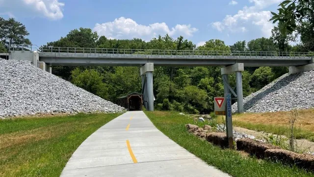 a view of a garden with a lake