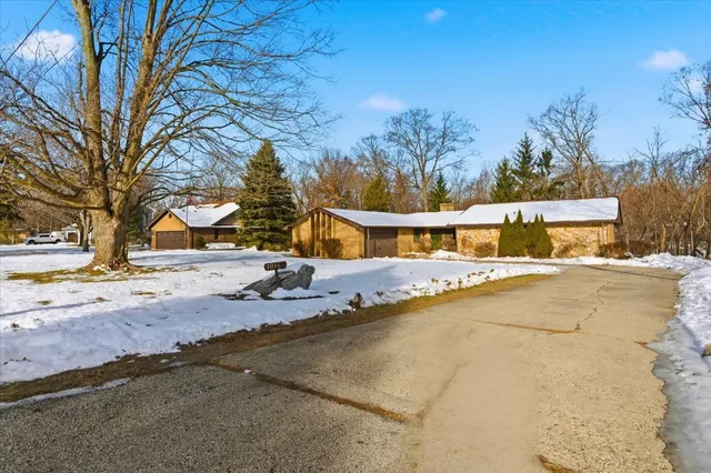 a view of road with large trees