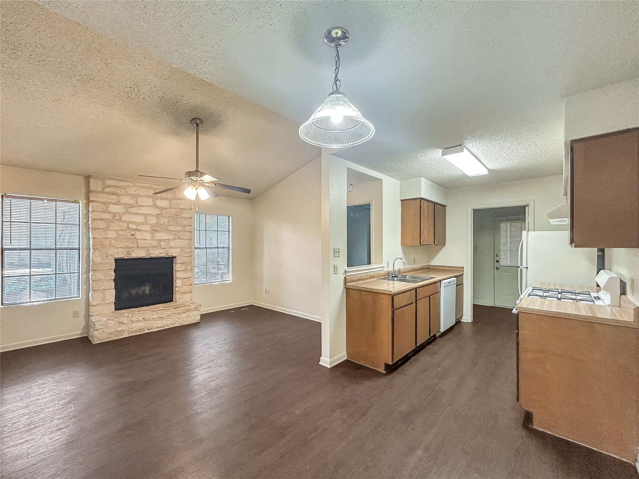 2008 Alex Avenue, Unit A Austin, TX 78728 - Photo 22 of 22 Open Floor Plan Living Room Leading to the Dinning Room and Kitchen
