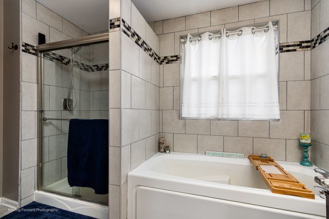 103 South Cranberry Street Bolingbrook, IL 60490 - Photo 18 of 33 a bathroom with a bathtub and a shower