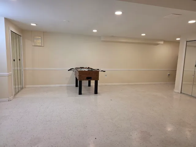 a view of work space with wooden floor