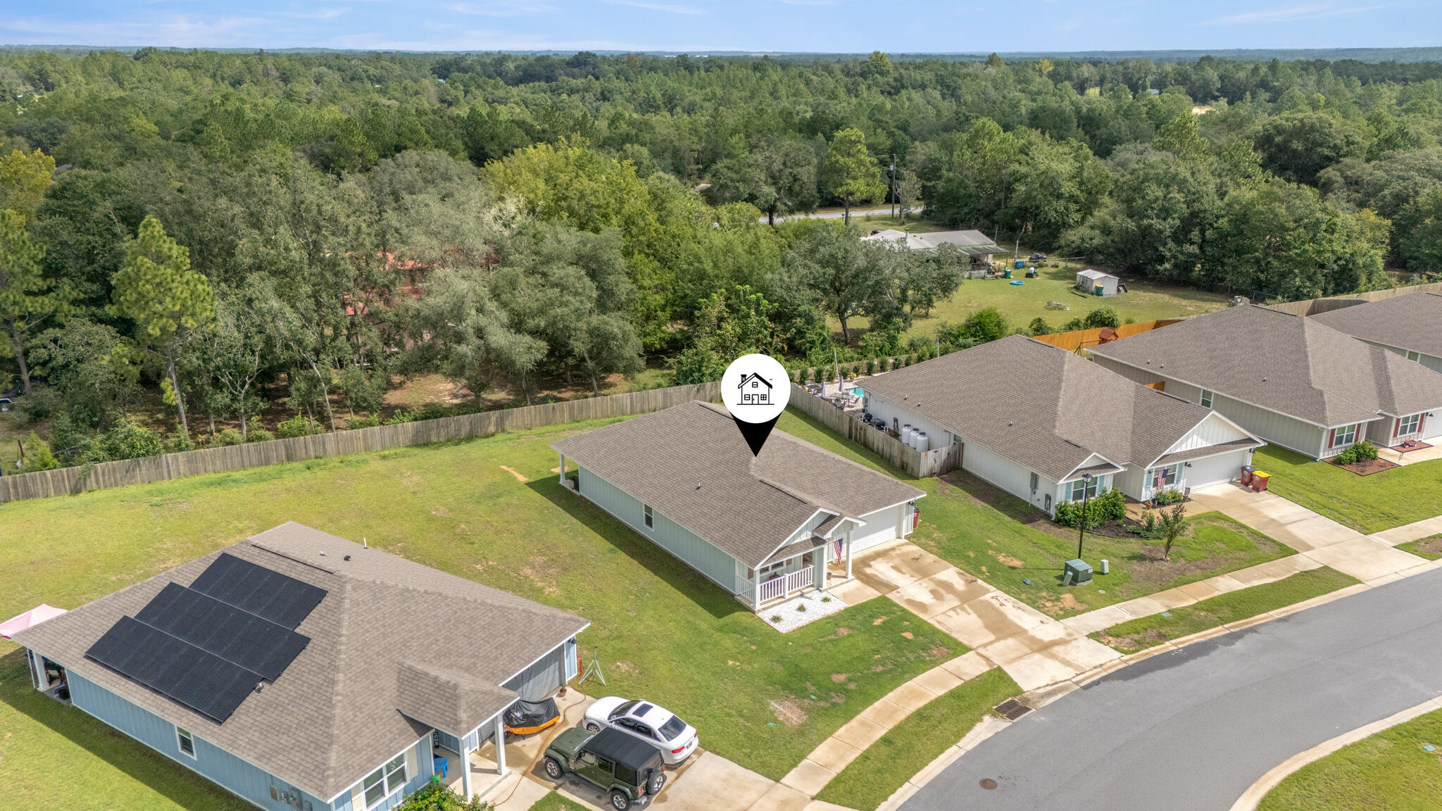 810 Otto Loop Crestview, FL 32539 - Photo 35 of 41 an aerial view of a house with swimming pool and a yard