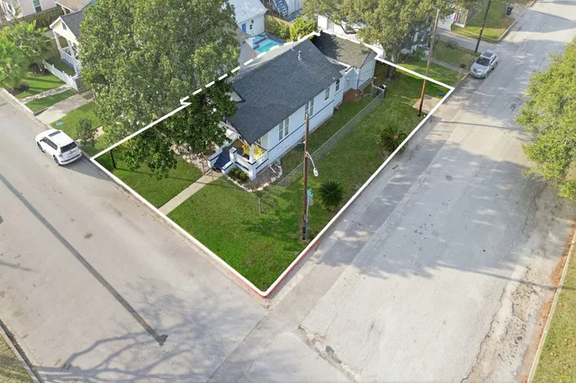 a view of a backyard with a garden