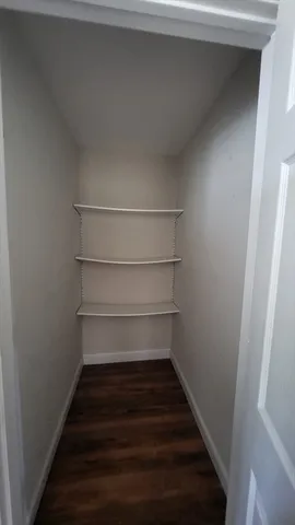a storage room with empty racks