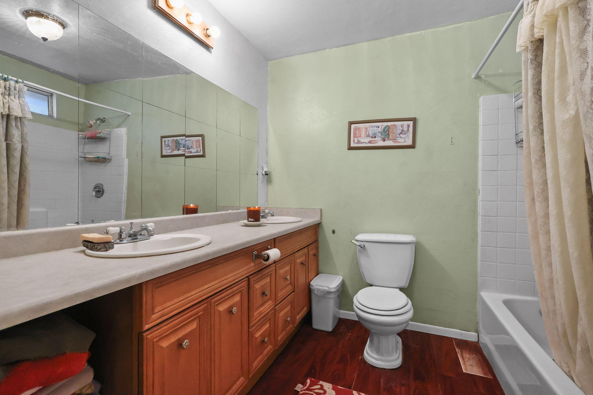 18385 Bowman Road Cottonwood, CA 96022 - Photo 19 of 39 a bathroom with a toilet sink and mirror