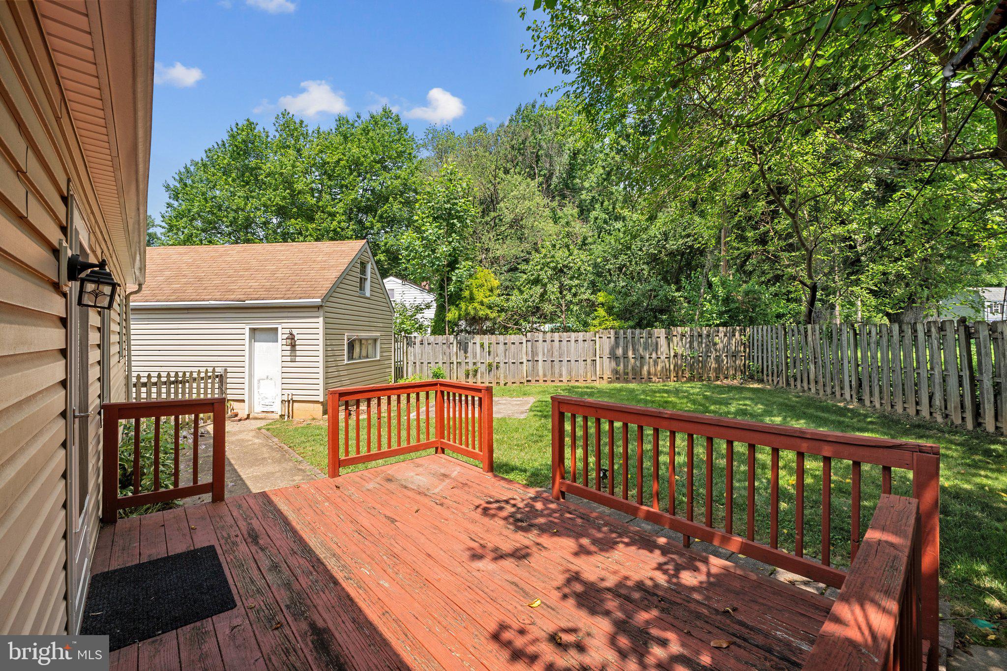 144 Cedarmere Road Owings Mills, MD 21117 - Photo 27 of 32 Back yard with a deck