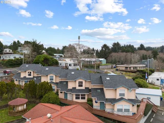 a view of a city from a terrace