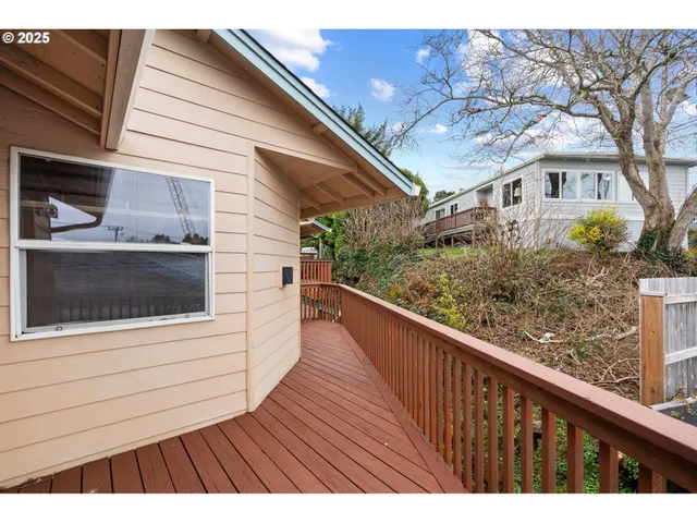 a view of a room that has a window in it