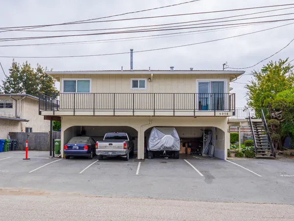 a car parked in front of a building