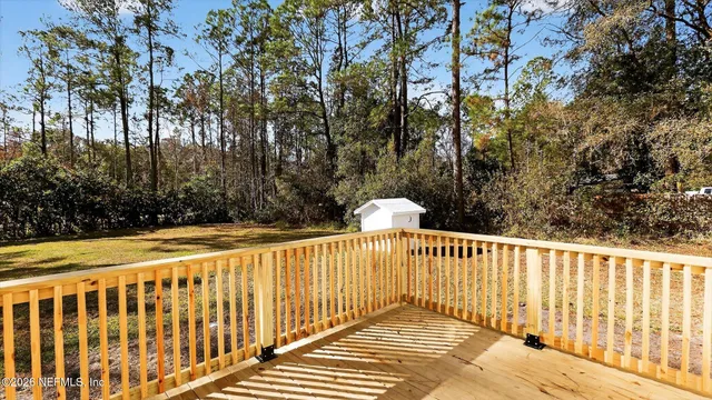 a view of outdoor space with deck