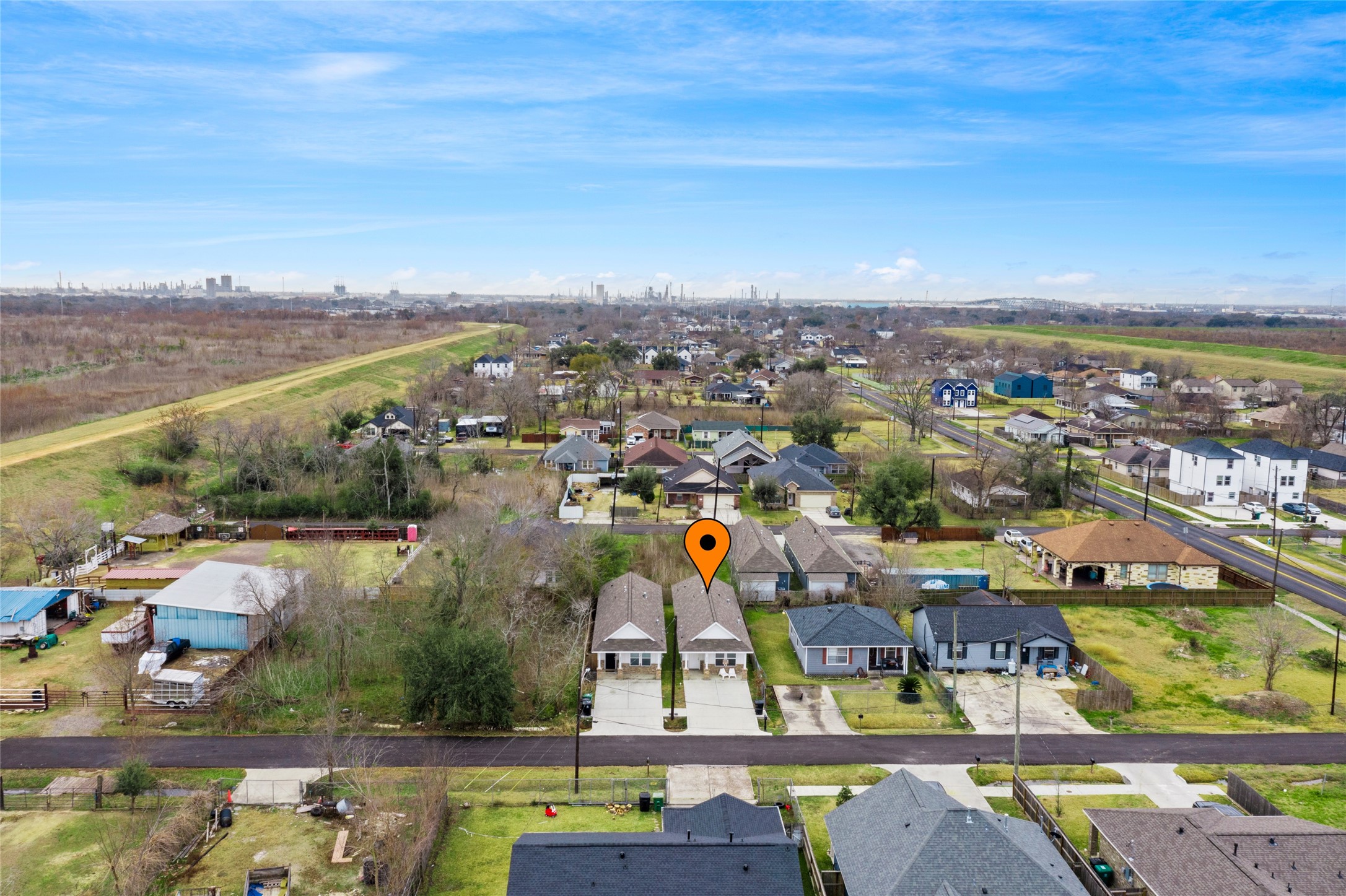 9814 Masterson Street Houston, TX 77029 - Photo 3 of 21 an aerial view of residential houses with outdoor space