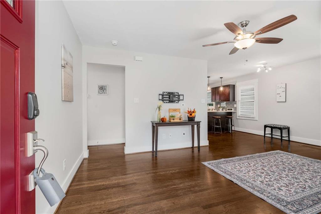2046 Settle Circle Southeast Atlanta, GA 30316 - Photo 5 of 36 a living room with furniture and a wooden floor