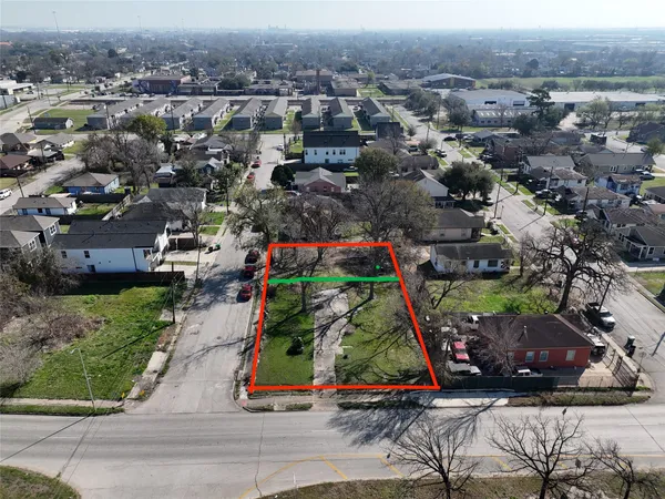 an aerial view of multiple house