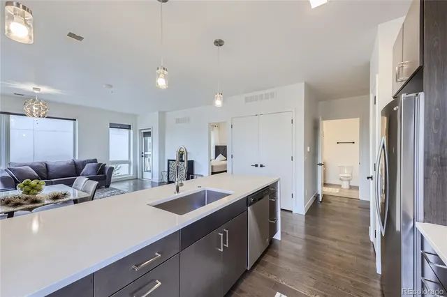 a view of a kitchen counter space