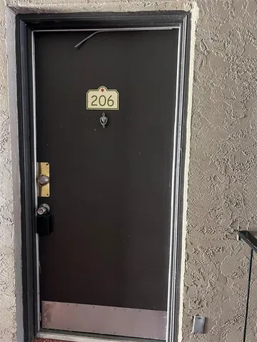 a close view of door