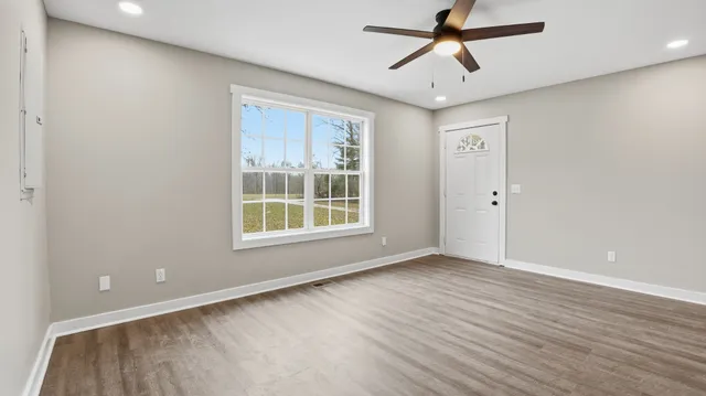 wooden floor in an empty room