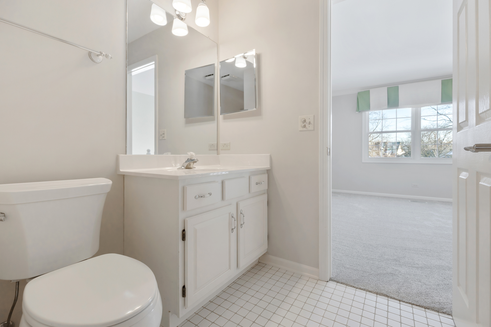 14707 Hollow Tree Road Orland Park, IL 60462 - Photo 33 of 47 a bathroom with a toilet a sink and mirror
