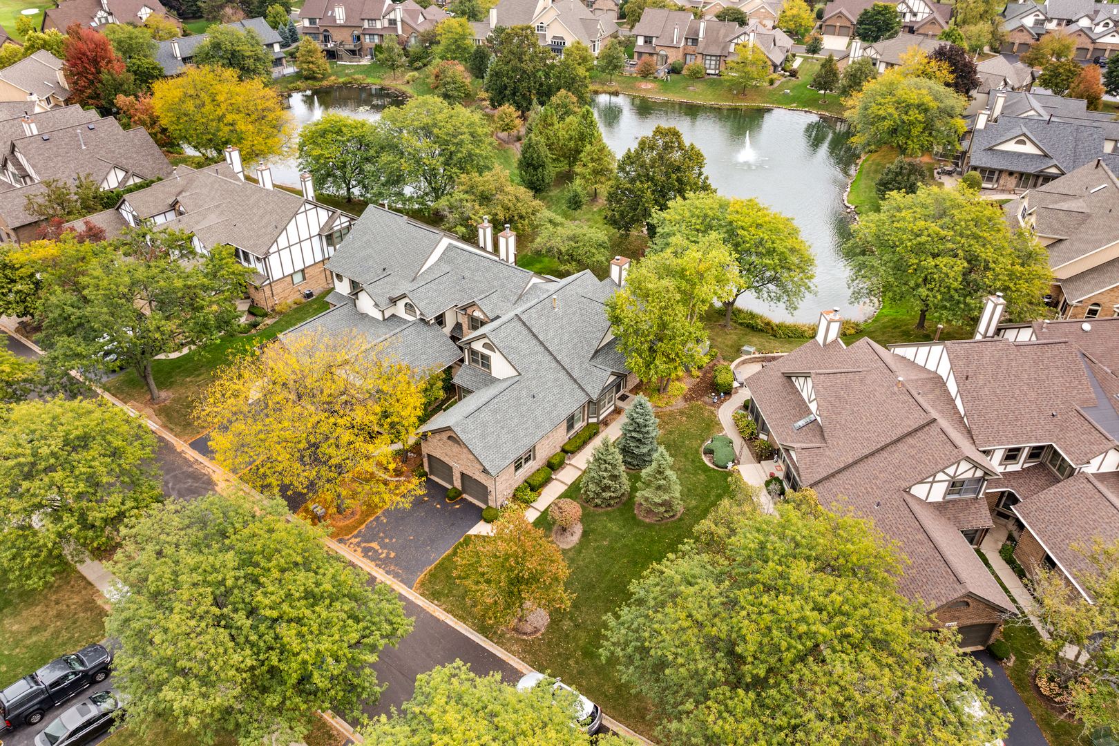 14707 Hollow Tree Road Orland Park, IL 60462 - Photo 47 of 47 an aerial view of residential house with outdoor space and lake view