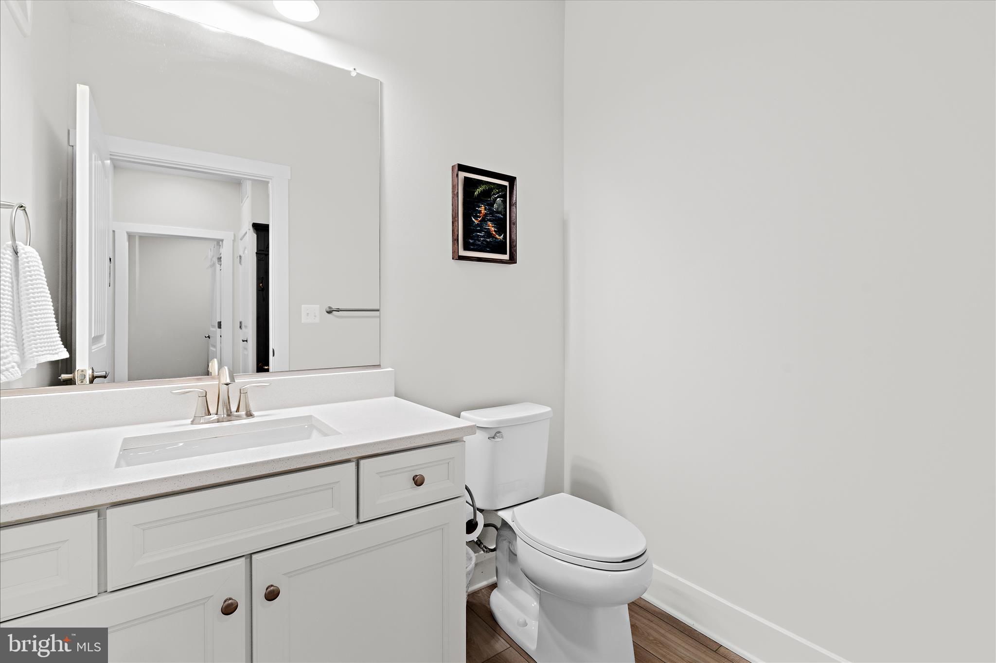 132 Wheelhouse Way, Unit 11 Chester, MD 21619 - Photo 22 of 77 a bathroom with a sink toilet and mirror
