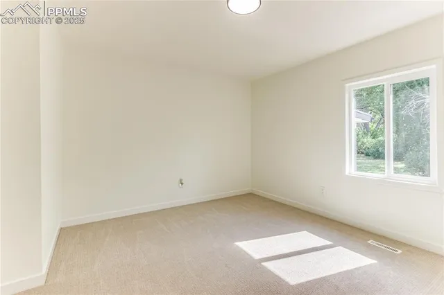 an empty room with a window
