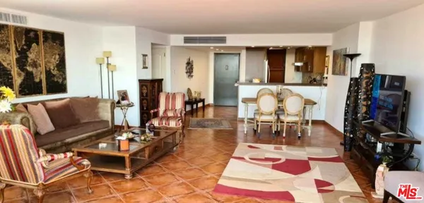 a view of a living room with a bathroom