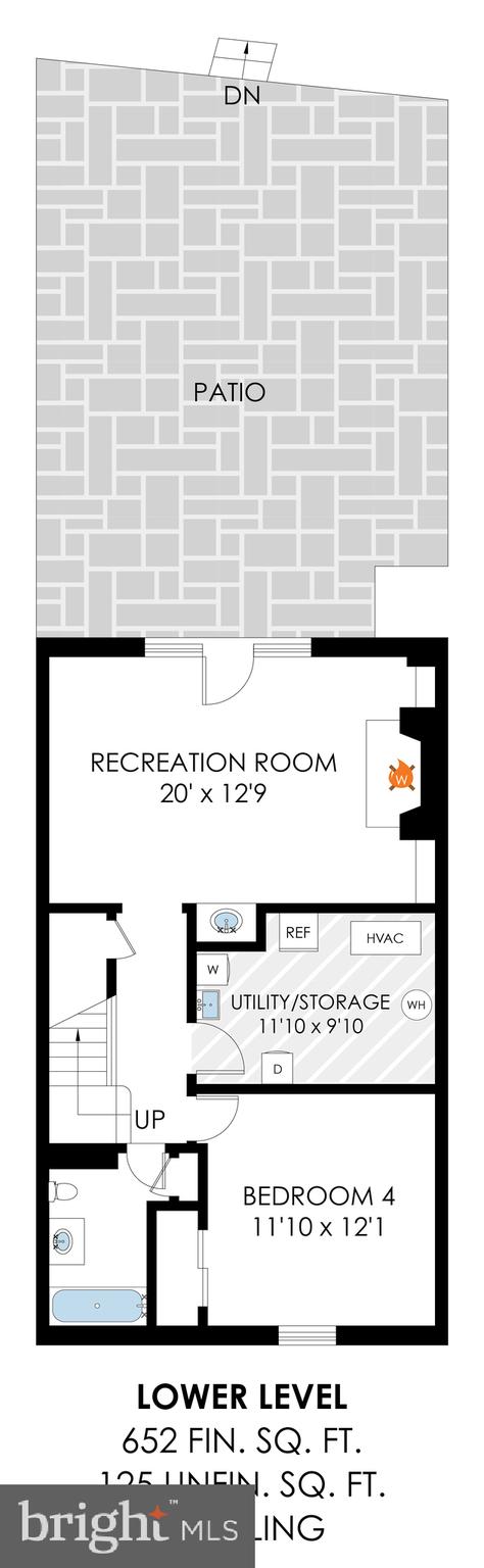 6737 Baron Road McLean, VA 22101 - Photo 36 of 36 a black and white photo of a bathroom