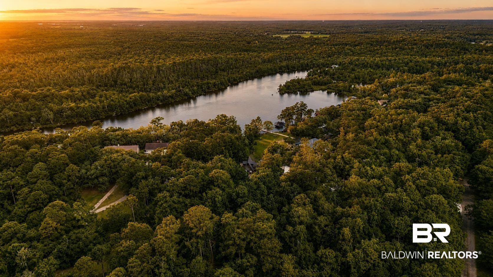 14587 Ridge Road Summerdale, AL 36580 - Photo 43 of 44 Expansive wooded landscape featuring a winding waterway and scattered residential structures