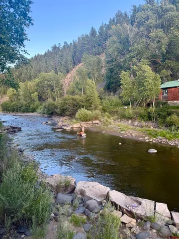 a view of a lake with an outdoor space