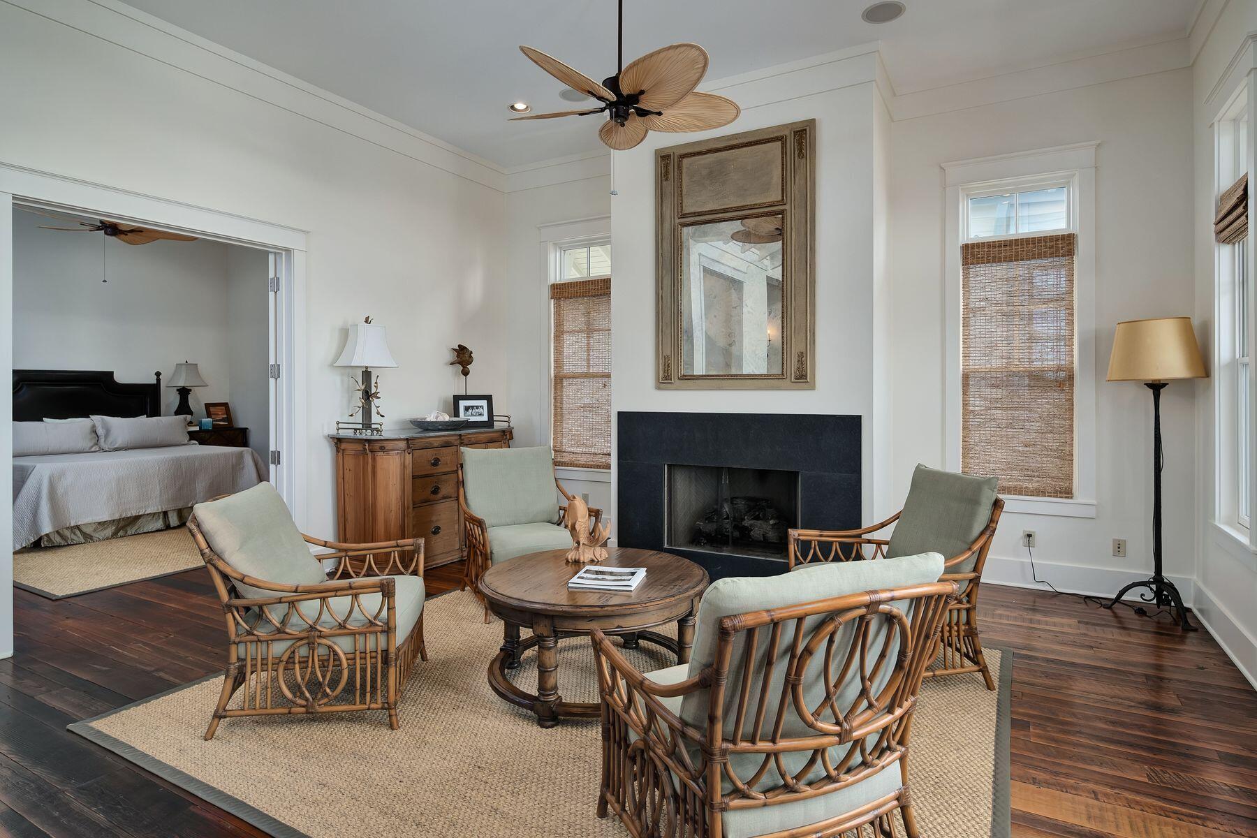 244 West Bermuda Drive Santa Rosa Beach, FL 32459 - Photo 23 of 66 a view of a livingroom with furniture and a fireplace