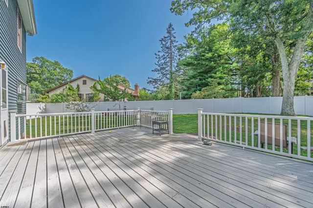 a view of deck with wooden floor and fence