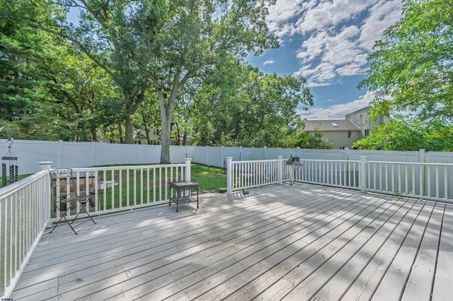 a view of deck with wooden floor and fence