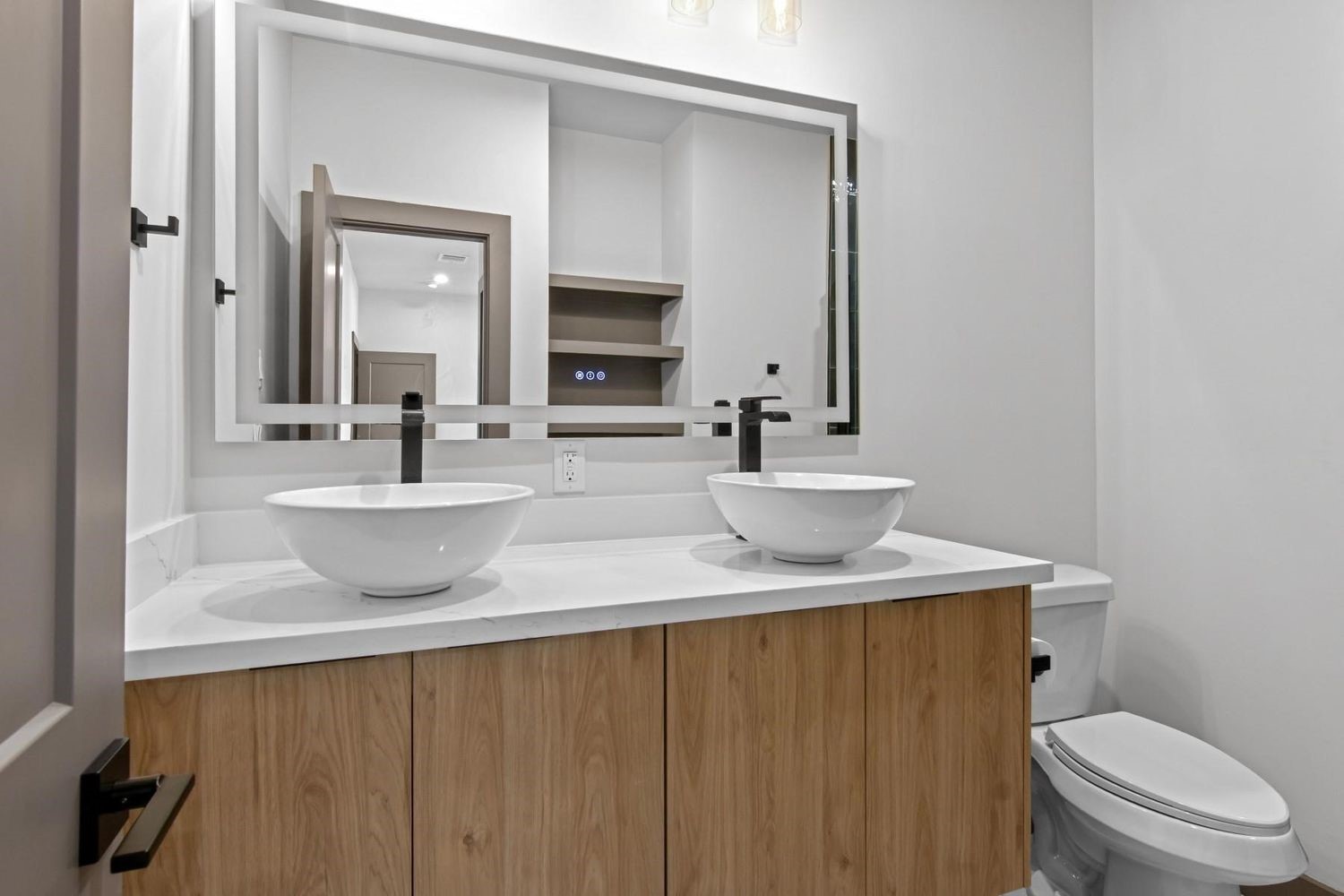 4805 Paula Houston, TX 77033 - Photo 37 of 44 a bathroom with a granite countertop sink toilet and mirror