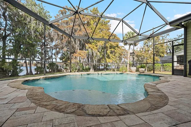 a view of swimming pool with an outdoor space