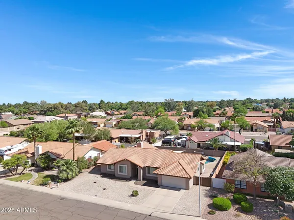 an aerial view of residential building with outdoor space