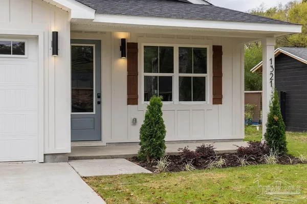 a front view of a house
