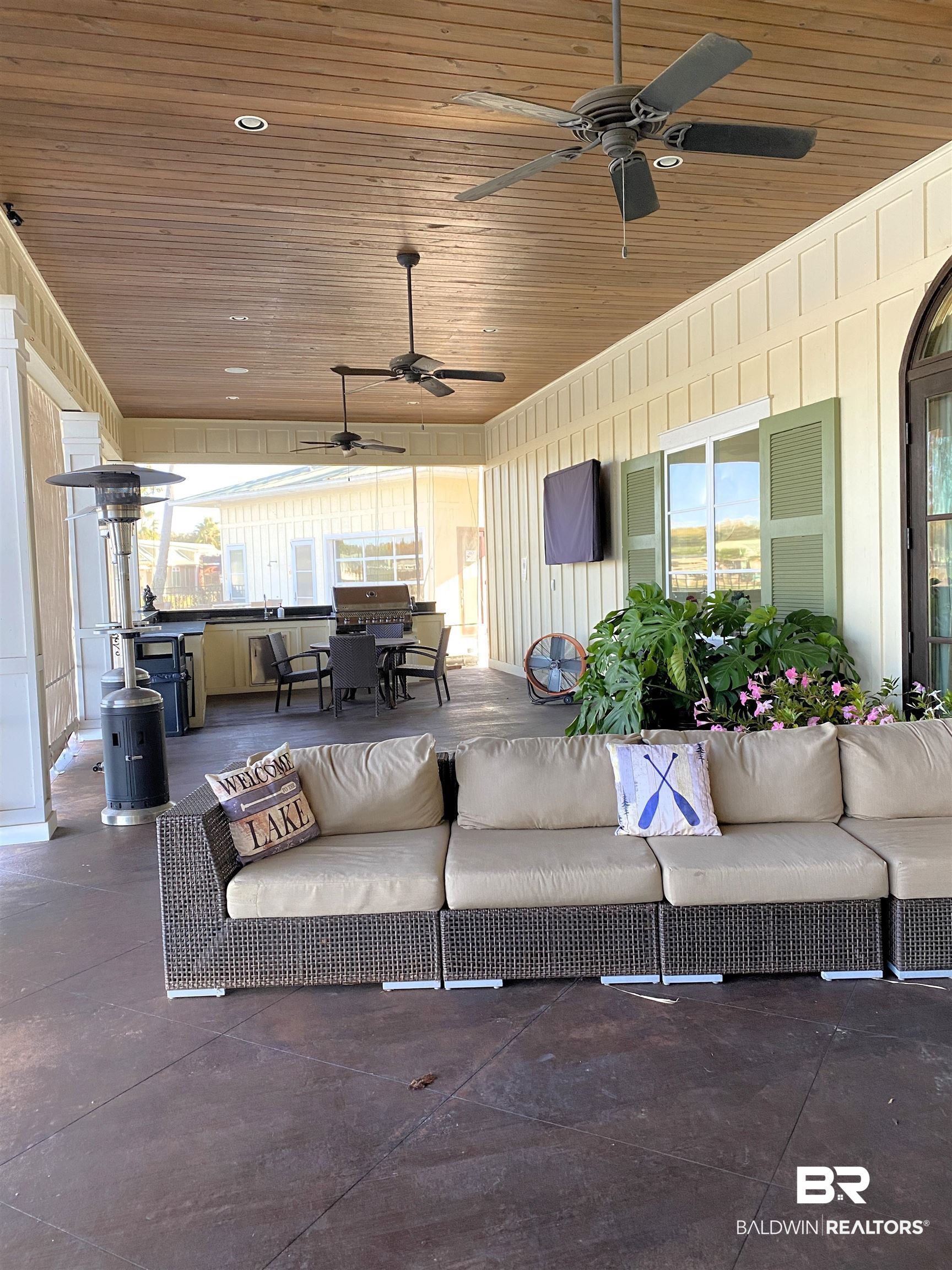 28085 Migratory Way Elberta, AL 36530 - Photo 20 of 59 View of patio with an outdoor living space and ceiling fan