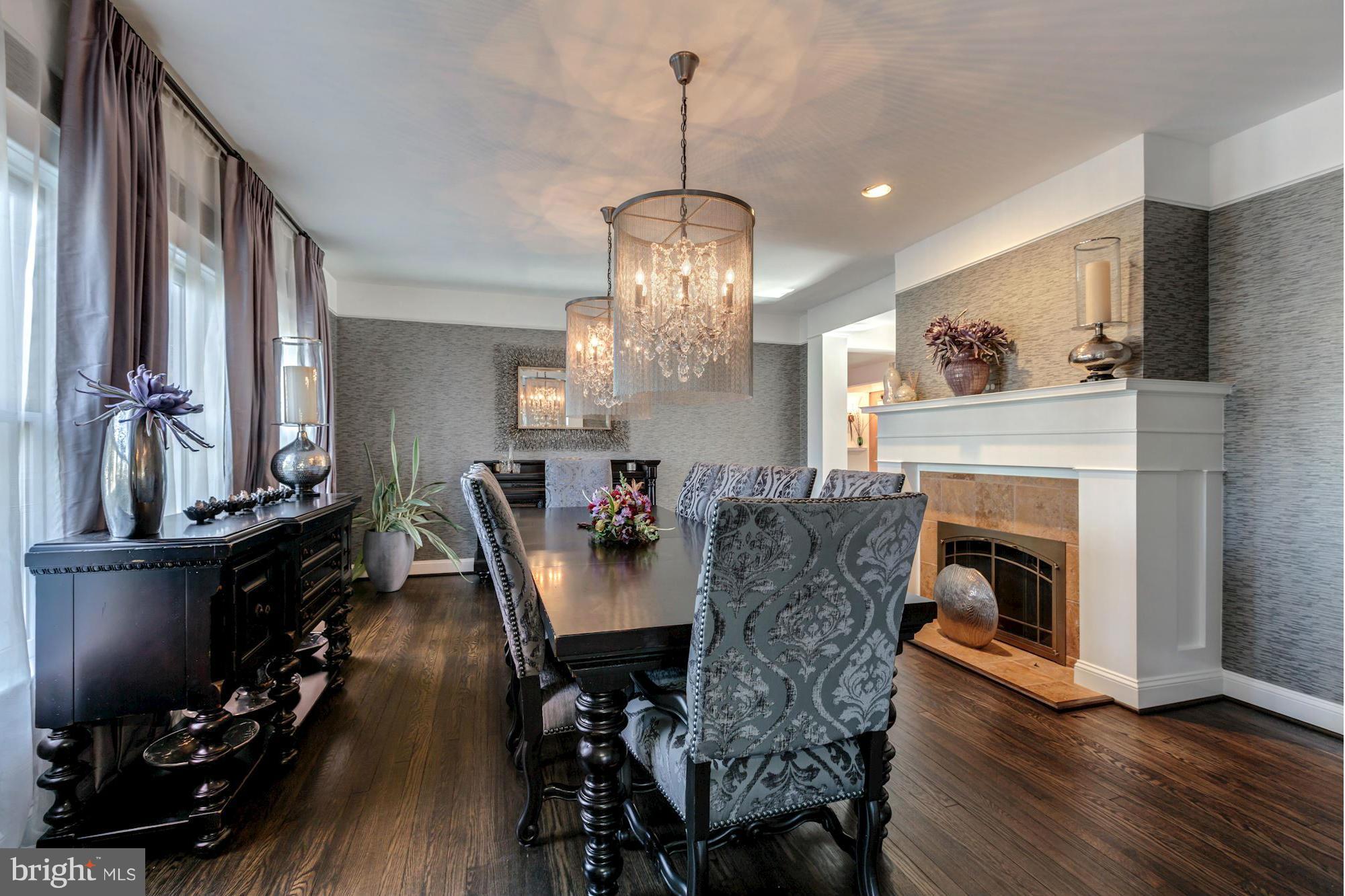 1901 Kirby Road McLean, VA 22101 - Photo 3 of 29 DR w/FP, rich wallpaper, 2 chandeliers