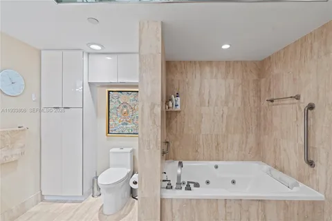 a view of a city from a living room