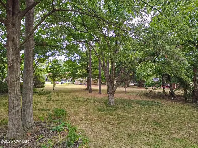 a view of open space with garden