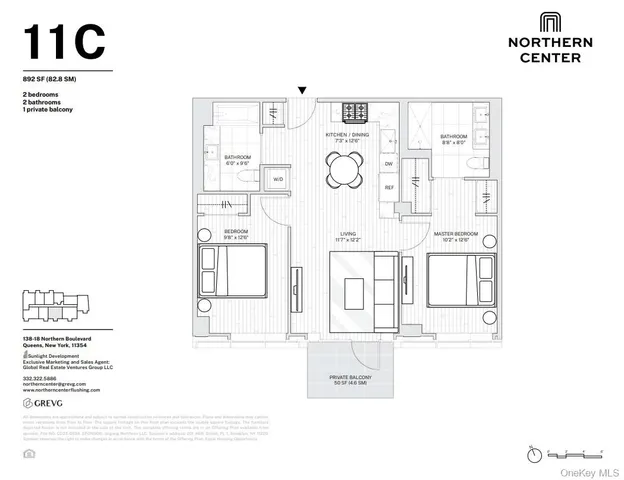 a picture of a bench in a white building