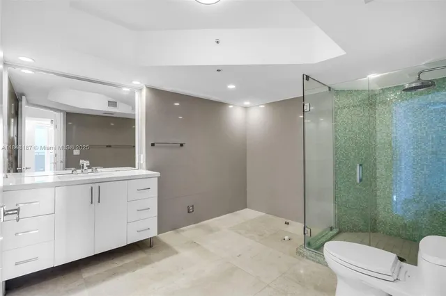 an empty room with closet area