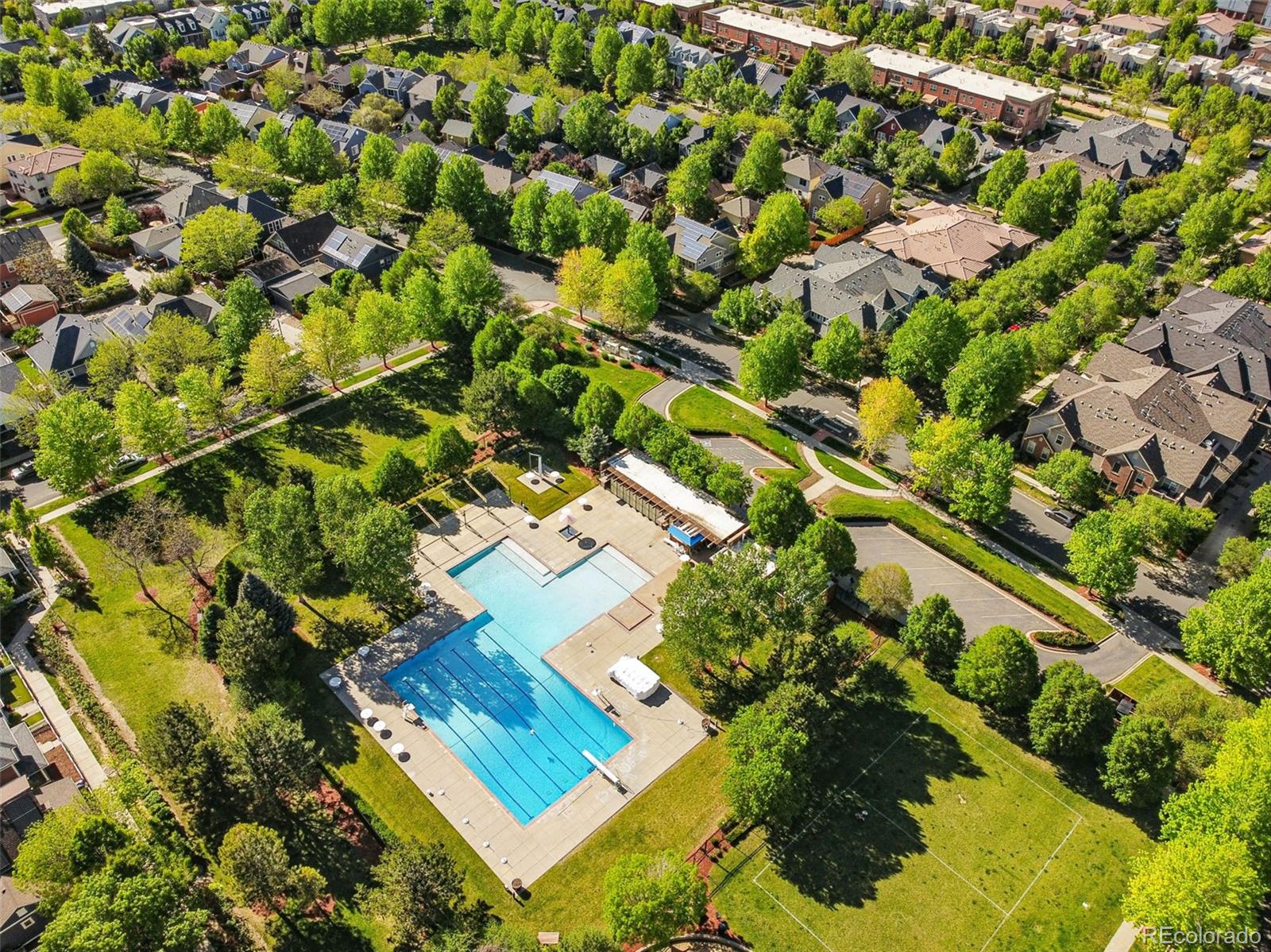 2826 Syracuse Court Denver, CO 80238 - Photo 26 of 35 an aerial view of residential houses with yard