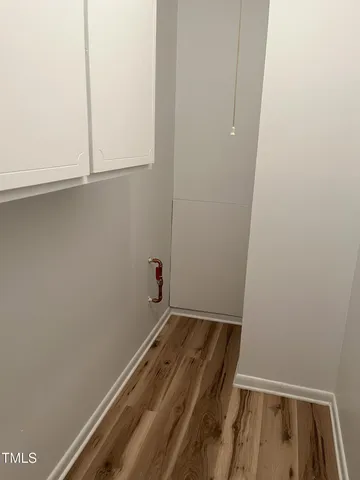 a view of small space with racks on the wall